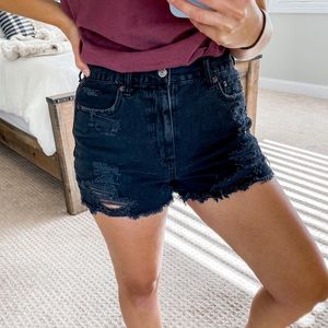 American Eagle Outfitters Black Jean Shorts